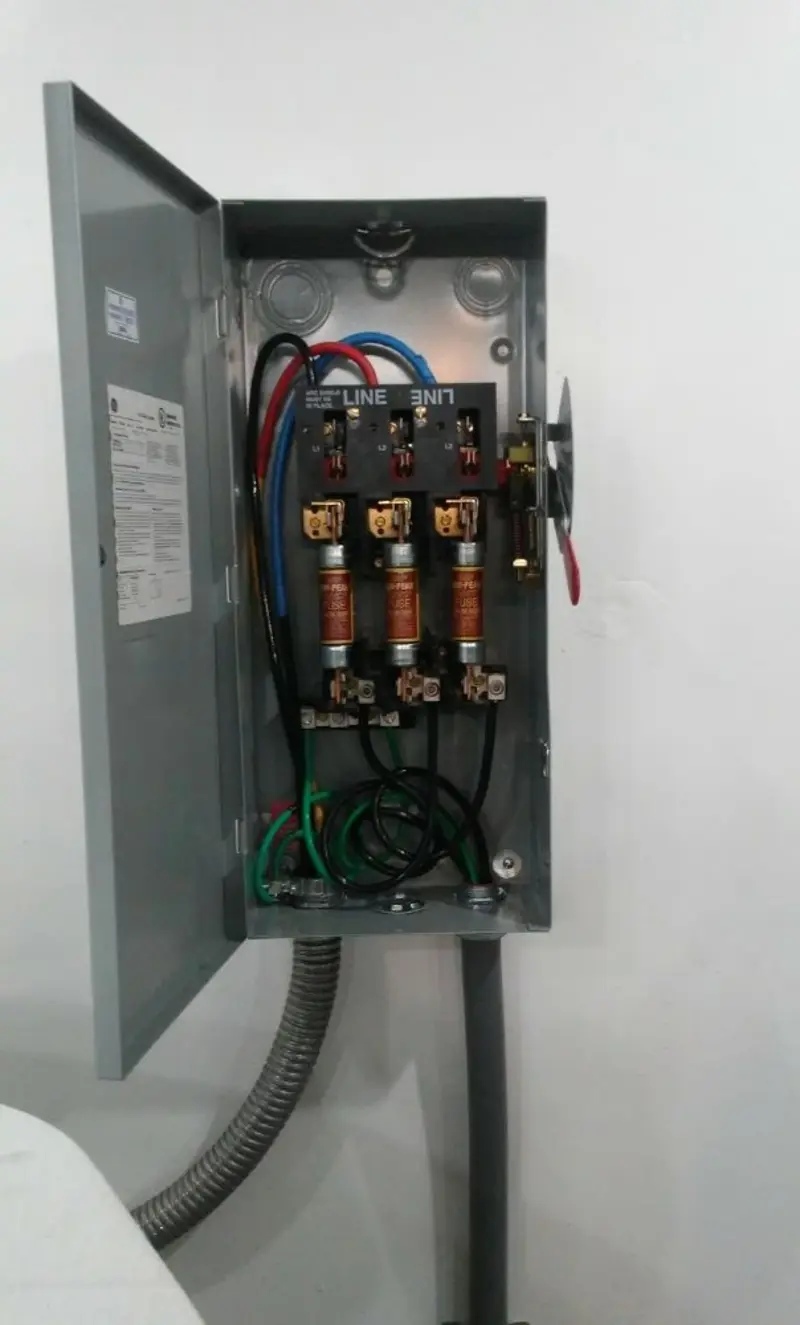 Three-phase disconnect switch installed for Electrical Wiring & Rewiring in Cornville