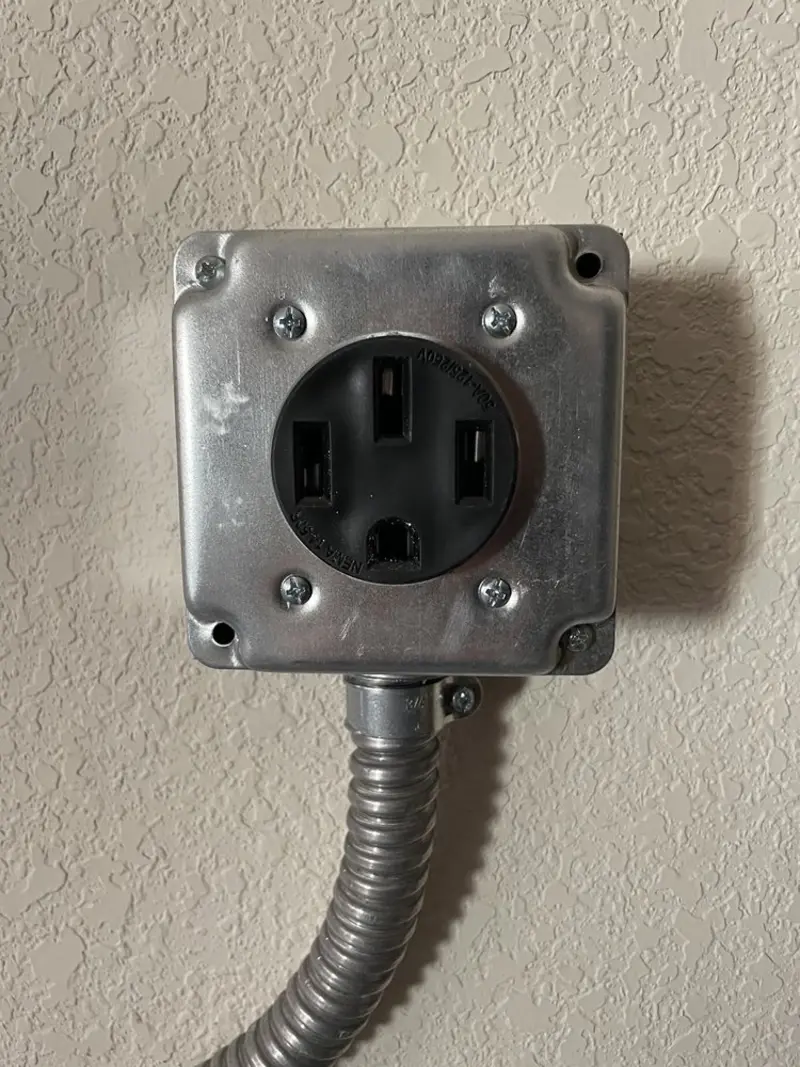 NEMA 14-50 outlet installed for Smart Home Electrical in Cornville